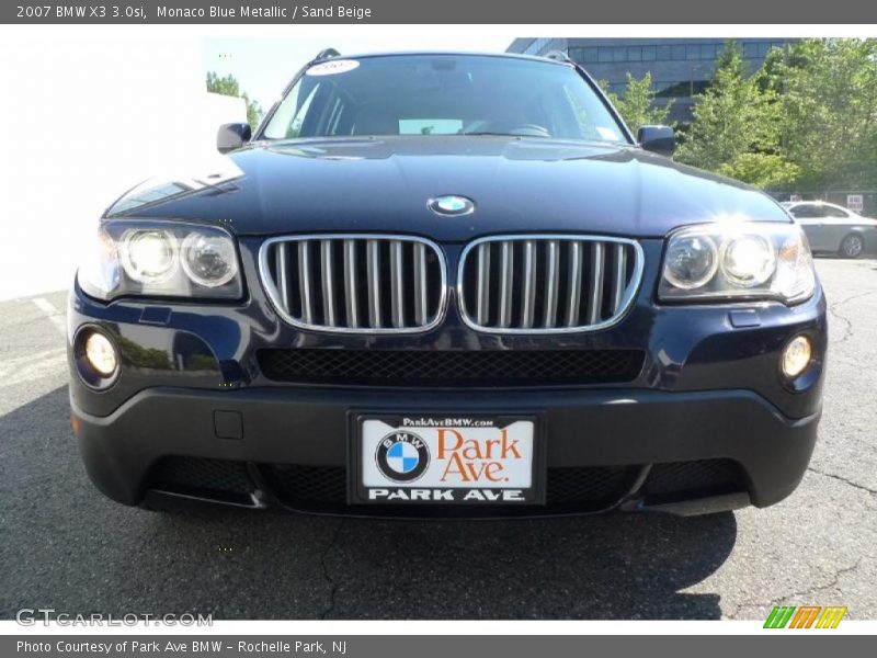 Monaco Blue Metallic / Sand Beige 2007 BMW X3 3.0si