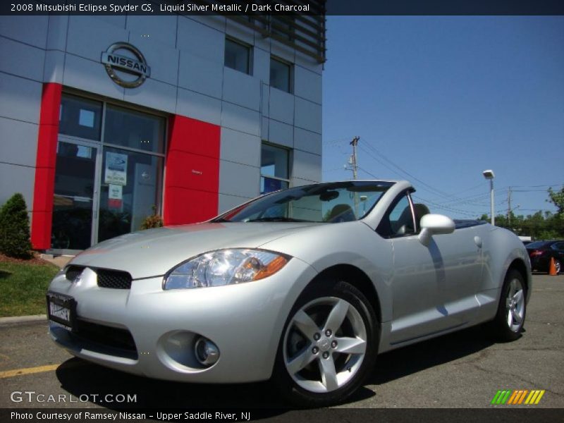 Liquid Silver Metallic / Dark Charcoal 2008 Mitsubishi Eclipse Spyder GS