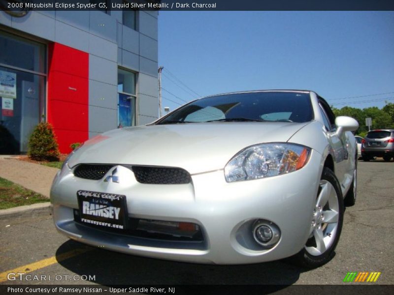 Liquid Silver Metallic / Dark Charcoal 2008 Mitsubishi Eclipse Spyder GS