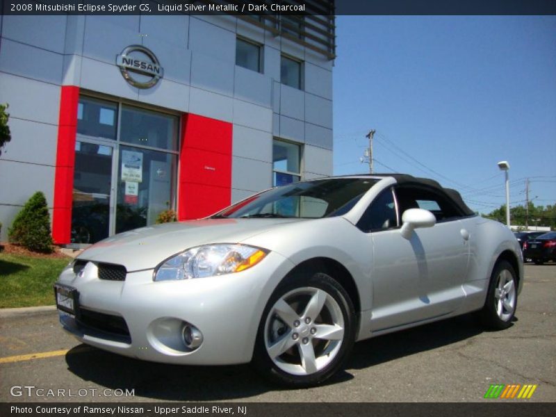 Liquid Silver Metallic / Dark Charcoal 2008 Mitsubishi Eclipse Spyder GS
