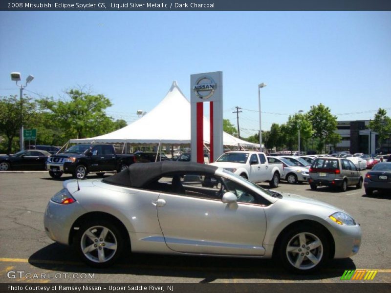 Liquid Silver Metallic / Dark Charcoal 2008 Mitsubishi Eclipse Spyder GS
