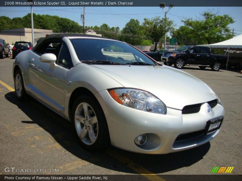 Liquid Silver Metallic / Dark Charcoal 2008 Mitsubishi Eclipse Spyder GS