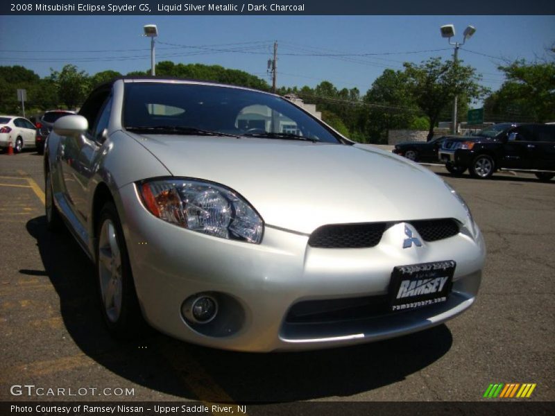 Liquid Silver Metallic / Dark Charcoal 2008 Mitsubishi Eclipse Spyder GS