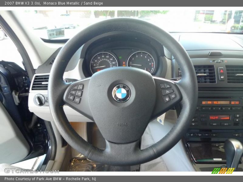 Monaco Blue Metallic / Sand Beige 2007 BMW X3 3.0si