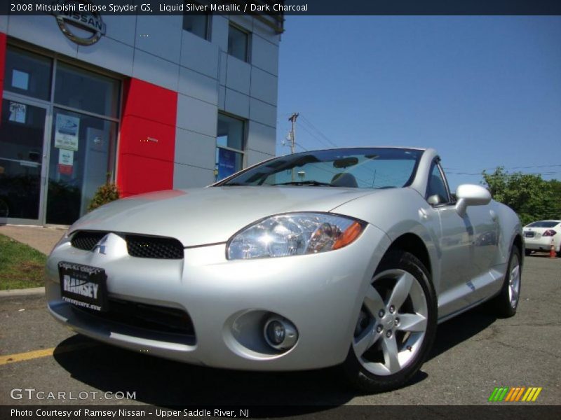 Liquid Silver Metallic / Dark Charcoal 2008 Mitsubishi Eclipse Spyder GS