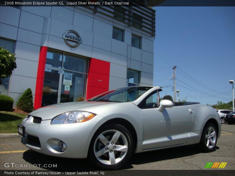Liquid Silver Metallic / Dark Charcoal 2008 Mitsubishi Eclipse Spyder GS