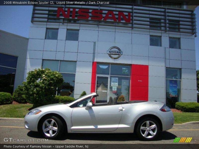 Liquid Silver Metallic / Dark Charcoal 2008 Mitsubishi Eclipse Spyder GS