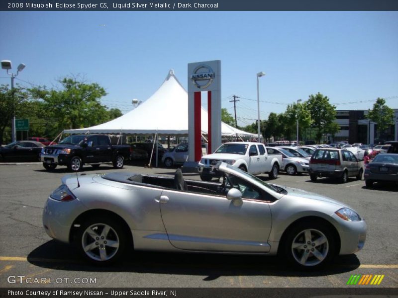 Liquid Silver Metallic / Dark Charcoal 2008 Mitsubishi Eclipse Spyder GS