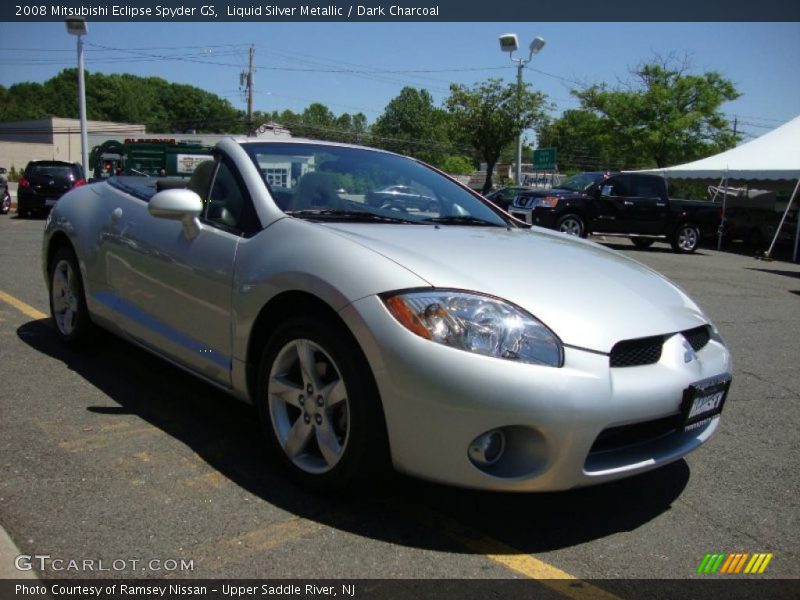 Liquid Silver Metallic / Dark Charcoal 2008 Mitsubishi Eclipse Spyder GS