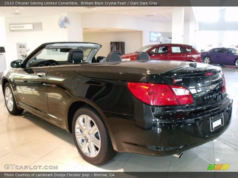 Brilliant Black Crystal Pearl / Dark Slate Gray 2010 Chrysler Sebring Limited Convertible