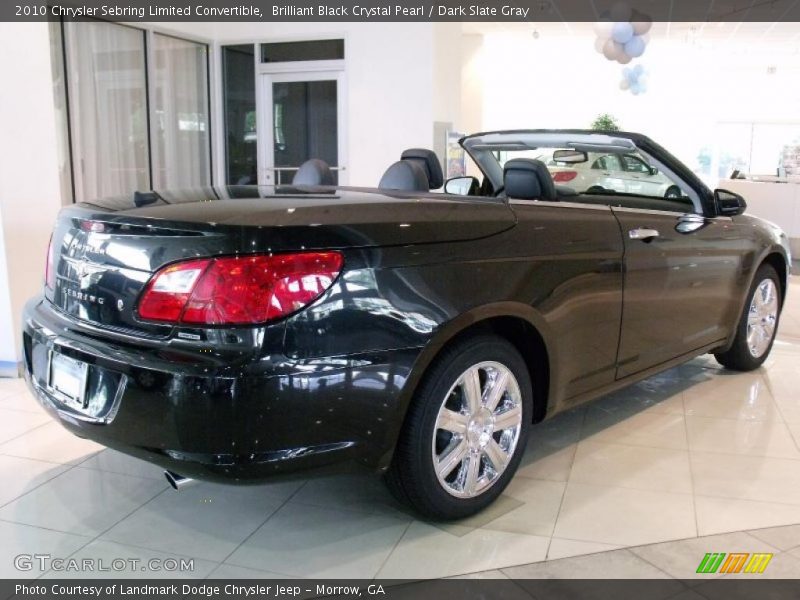 Brilliant Black Crystal Pearl / Dark Slate Gray 2010 Chrysler Sebring Limited Convertible