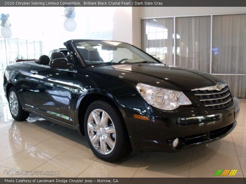 Brilliant Black Crystal Pearl / Dark Slate Gray 2010 Chrysler Sebring Limited Convertible