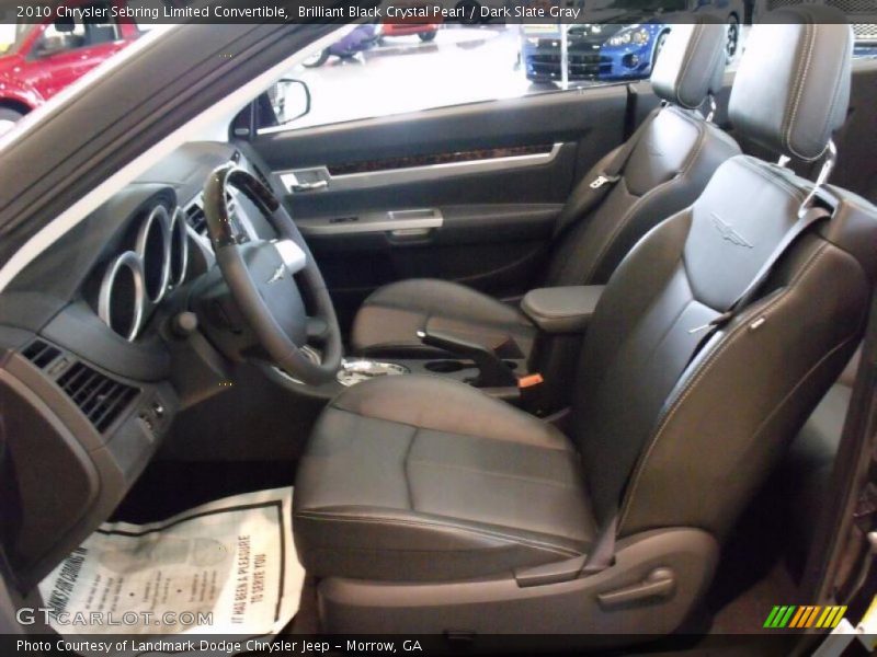 Brilliant Black Crystal Pearl / Dark Slate Gray 2010 Chrysler Sebring Limited Convertible