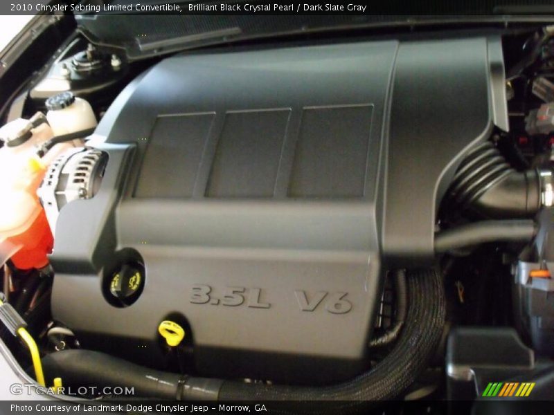 Brilliant Black Crystal Pearl / Dark Slate Gray 2010 Chrysler Sebring Limited Convertible