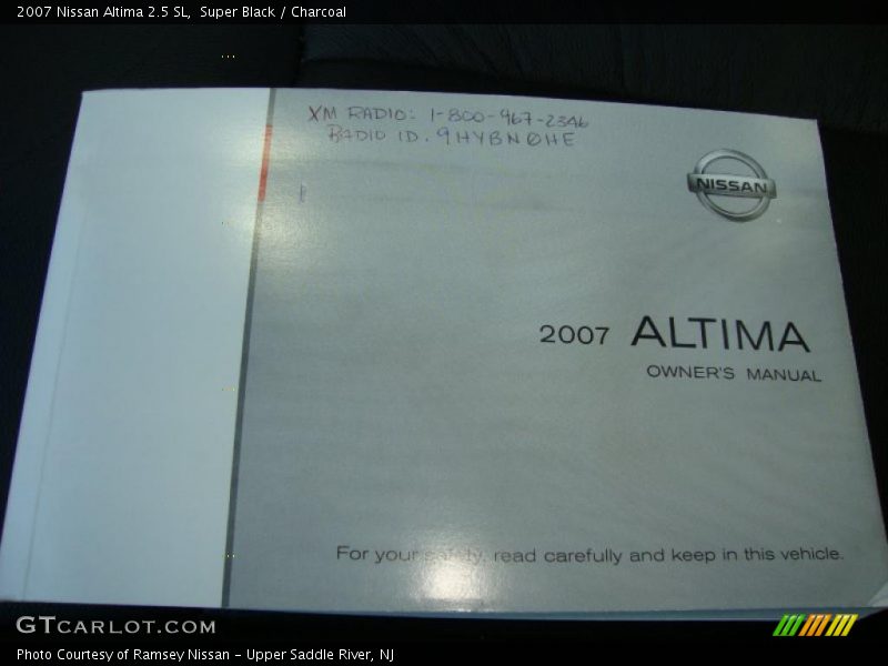 Super Black / Charcoal 2007 Nissan Altima 2.5 SL