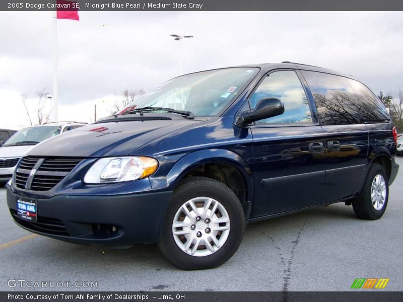 Midnight Blue Pearl / Medium Slate Gray 2005 Dodge Caravan SE