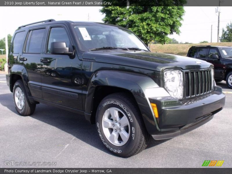 Natural Green Pearl / Dark Slate Gray 2010 Jeep Liberty Sport