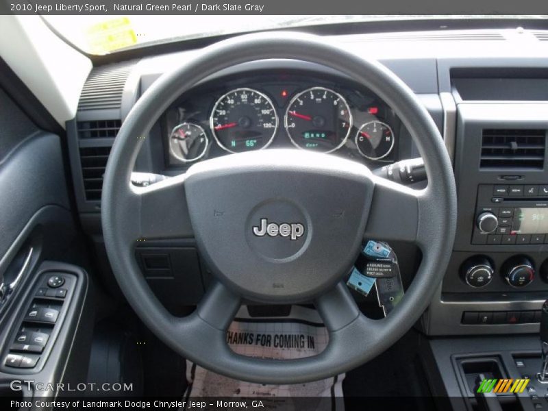 Natural Green Pearl / Dark Slate Gray 2010 Jeep Liberty Sport