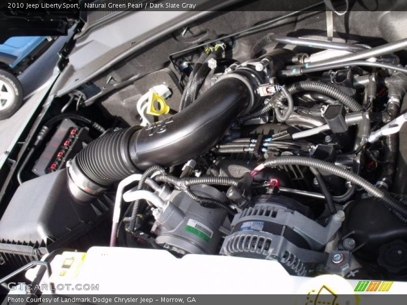 Natural Green Pearl / Dark Slate Gray 2010 Jeep Liberty Sport