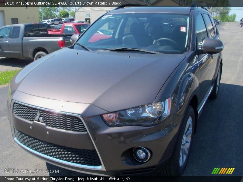 Quartz Brown Metallic / Black 2010 Mitsubishi Outlander SE 4WD