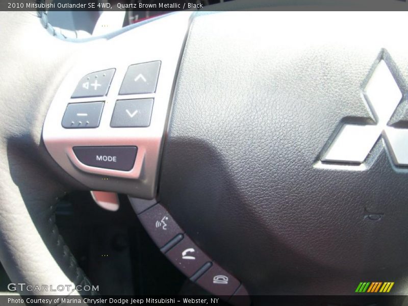 Quartz Brown Metallic / Black 2010 Mitsubishi Outlander SE 4WD