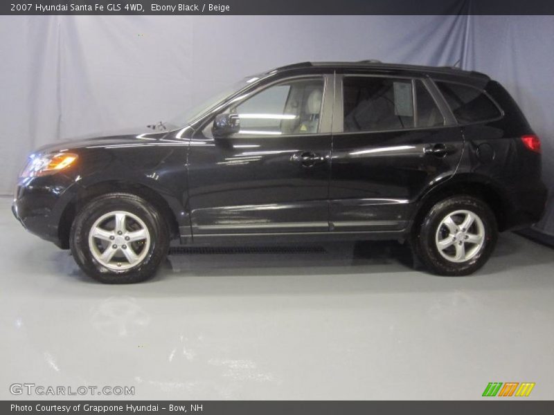 Ebony Black / Beige 2007 Hyundai Santa Fe GLS 4WD