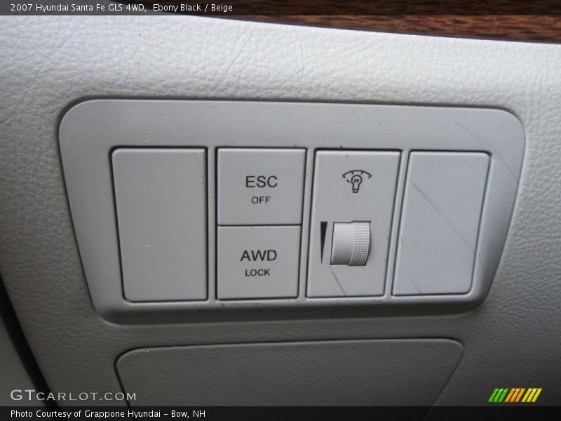 Ebony Black / Beige 2007 Hyundai Santa Fe GLS 4WD