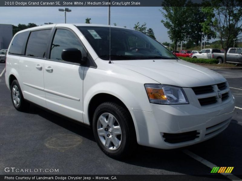 Stone White / Medium Slate Gray/Light Shale 2010 Dodge Grand Caravan SE