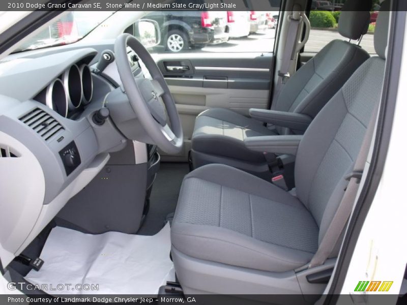 Stone White / Medium Slate Gray/Light Shale 2010 Dodge Grand Caravan SE