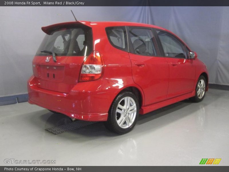 Milano Red / Black/Grey 2008 Honda Fit Sport