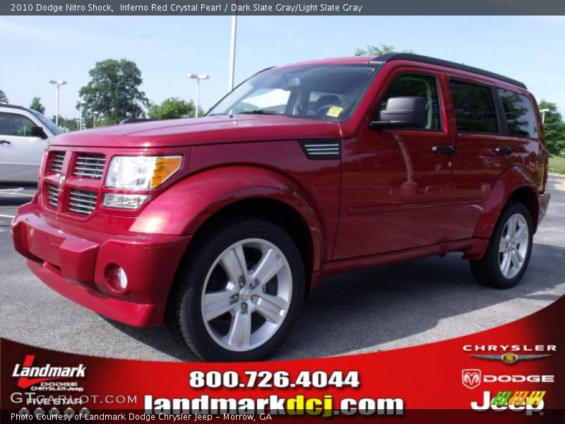Inferno Red Crystal Pearl / Dark Slate Gray/Light Slate Gray 2010 Dodge Nitro Shock