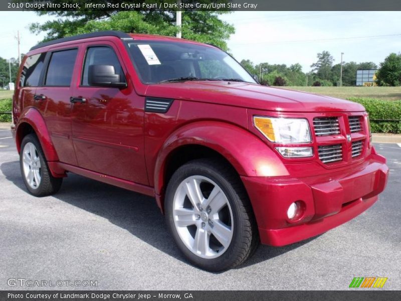 Inferno Red Crystal Pearl / Dark Slate Gray/Light Slate Gray 2010 Dodge Nitro Shock