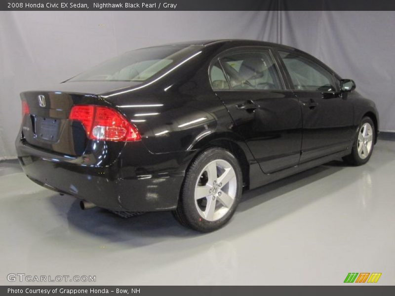 Nighthawk Black Pearl / Gray 2008 Honda Civic EX Sedan