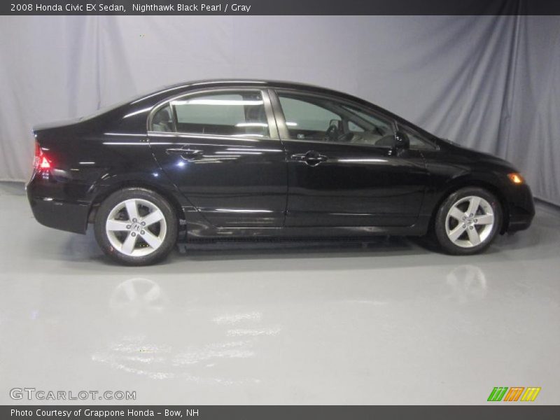 Nighthawk Black Pearl / Gray 2008 Honda Civic EX Sedan