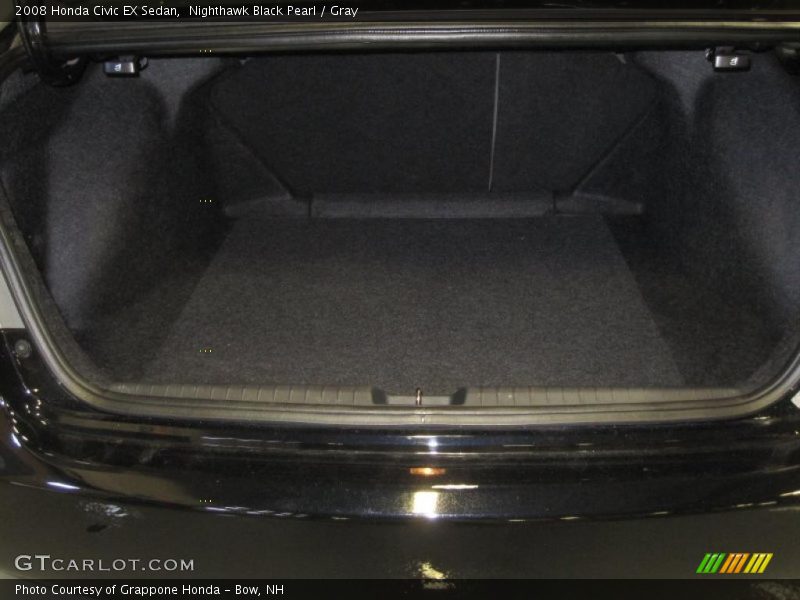 Nighthawk Black Pearl / Gray 2008 Honda Civic EX Sedan