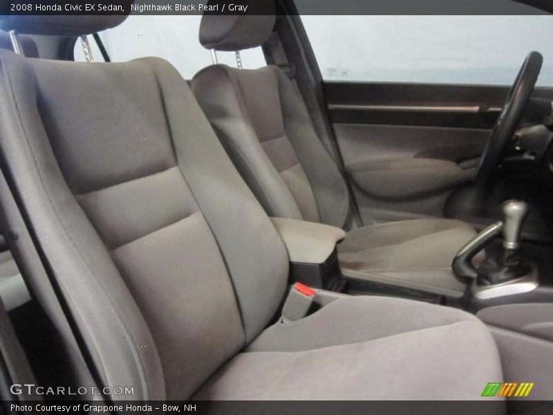 Nighthawk Black Pearl / Gray 2008 Honda Civic EX Sedan