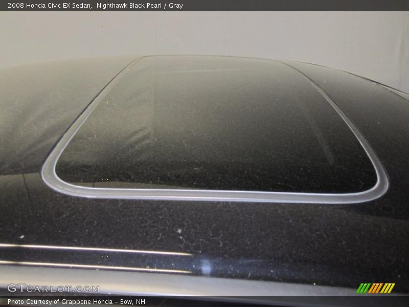 Nighthawk Black Pearl / Gray 2008 Honda Civic EX Sedan
