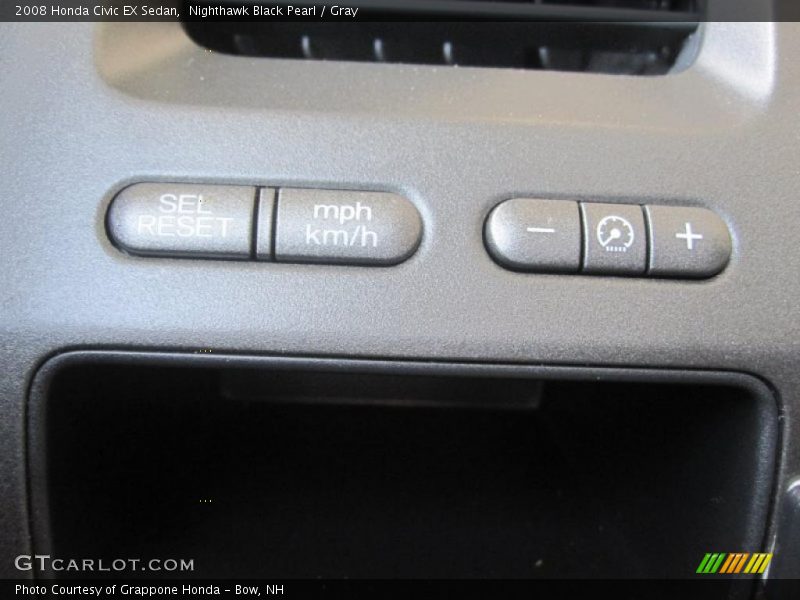 Nighthawk Black Pearl / Gray 2008 Honda Civic EX Sedan
