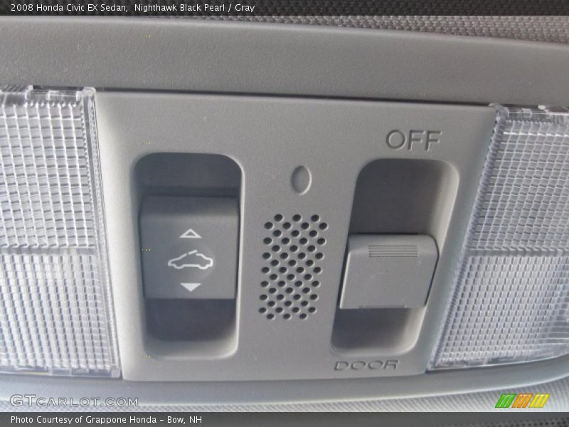 Nighthawk Black Pearl / Gray 2008 Honda Civic EX Sedan