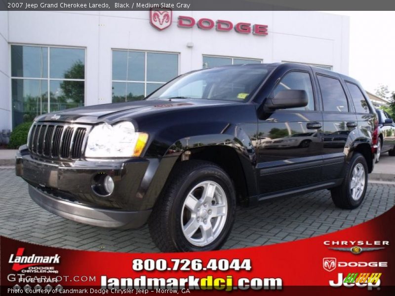 Black / Medium Slate Gray 2007 Jeep Grand Cherokee Laredo