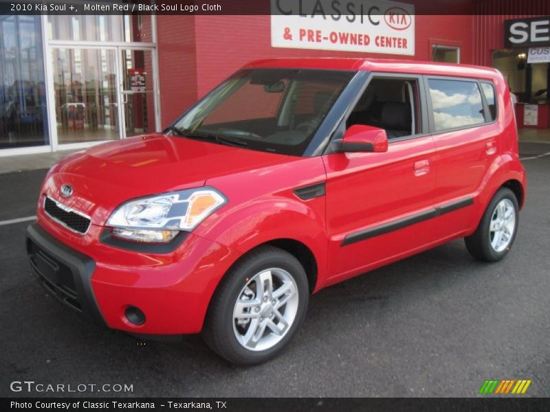 Molten Red / Black Soul Logo Cloth 2010 Kia Soul +