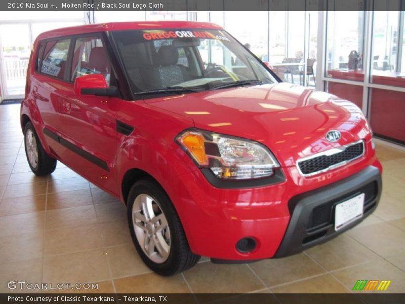 Molten Red / Black Soul Logo Cloth 2010 Kia Soul +