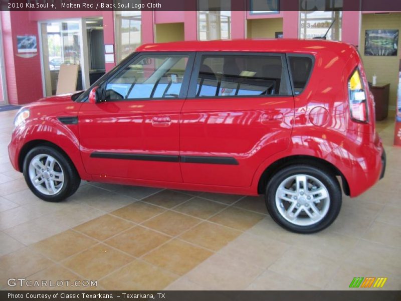 Molten Red / Black Soul Logo Cloth 2010 Kia Soul +