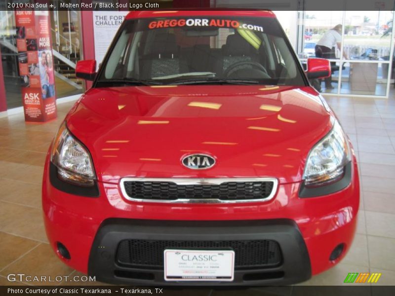 Molten Red / Black Soul Logo Cloth 2010 Kia Soul +