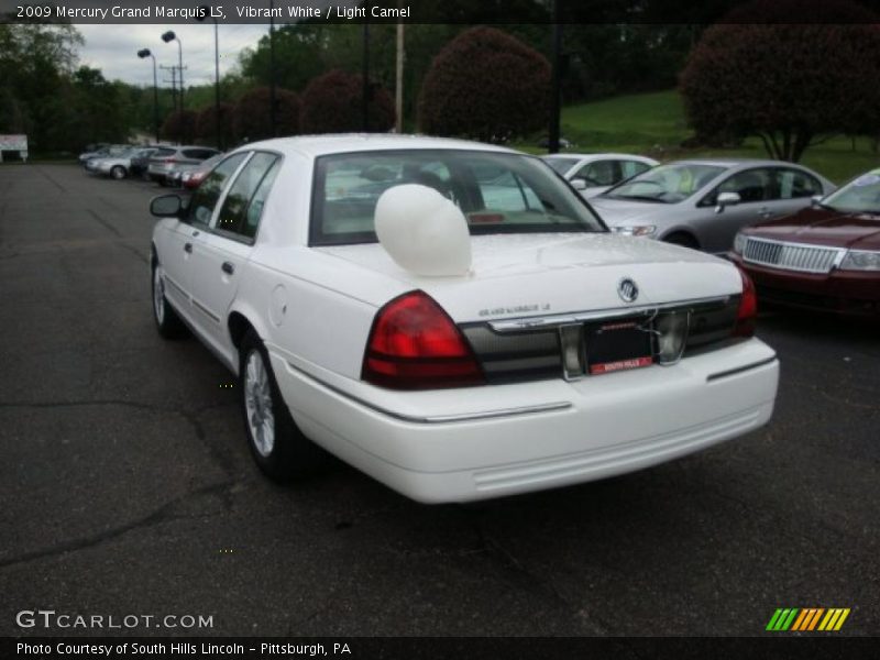 Vibrant White / Light Camel 2009 Mercury Grand Marquis LS