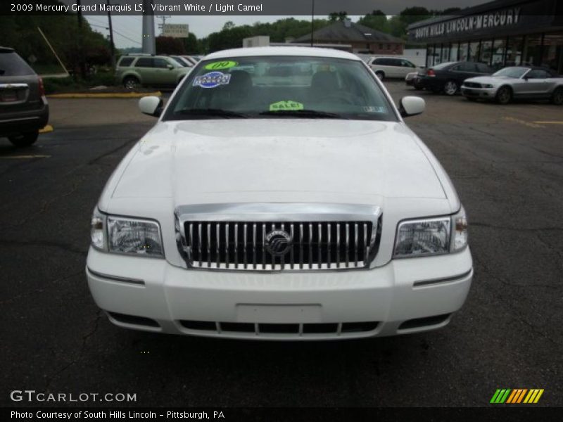 Vibrant White / Light Camel 2009 Mercury Grand Marquis LS
