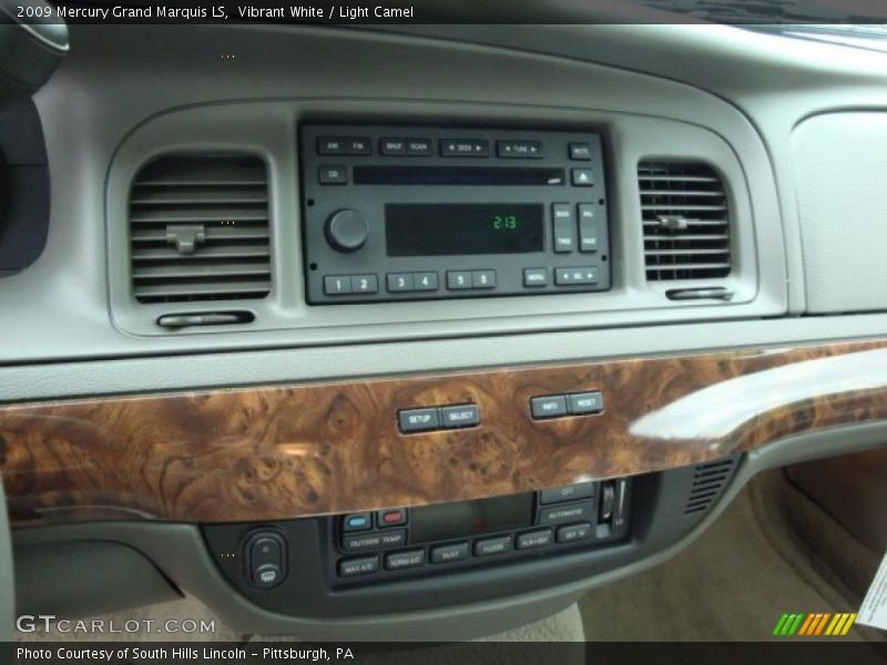 Vibrant White / Light Camel 2009 Mercury Grand Marquis LS