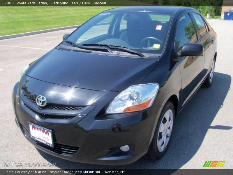 Black Sand Pearl / Dark Charcoal 2008 Toyota Yaris Sedan