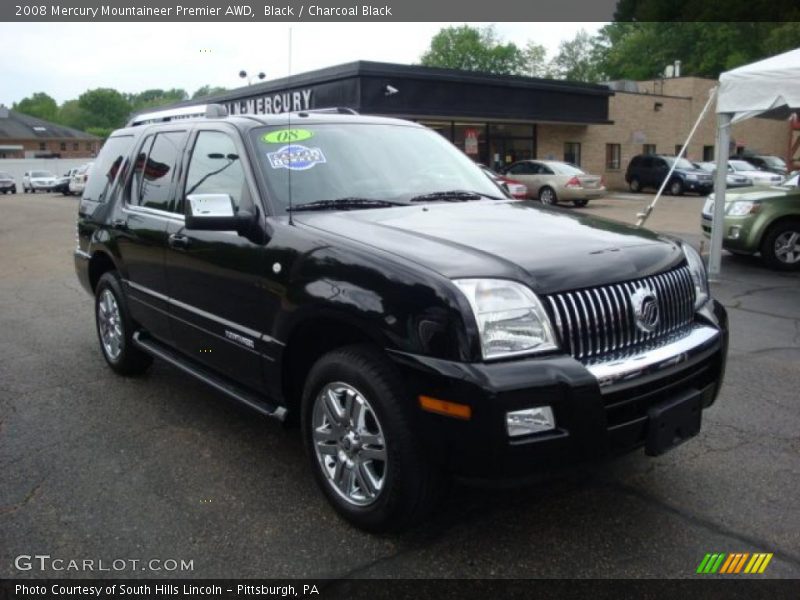 Black / Charcoal Black 2008 Mercury Mountaineer Premier AWD