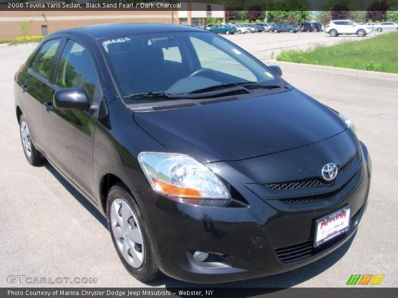 Black Sand Pearl / Dark Charcoal 2008 Toyota Yaris Sedan